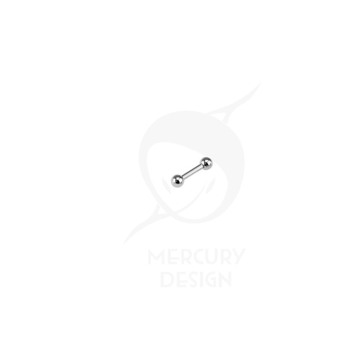 Basic Style Silver Piercing -Ear, 6mm bar